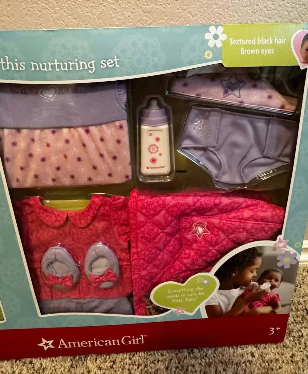 American Girl Bitty Baby Doll & Nurturing Set - Textured Black Hair, Brown Eyes